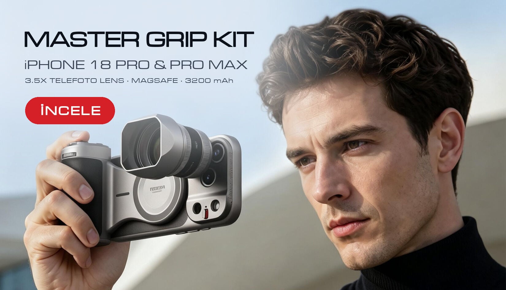 Telesin Master Grip Kit iPhone 18 Pro ve Pro Max kamera grip