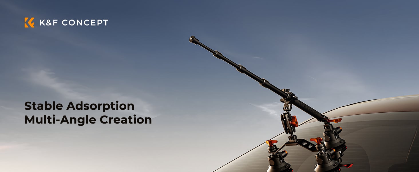 3 in 1 Suction Cup Mount Kit + Extension Pole