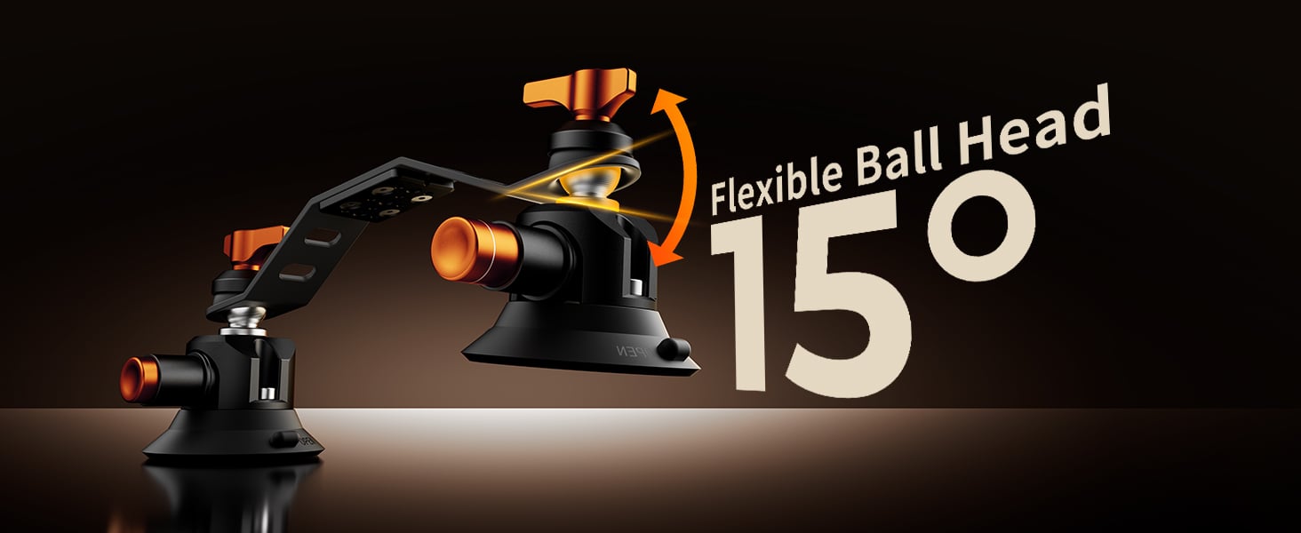 3 in 1 Suction Cup Mount Kit + Extension Pole