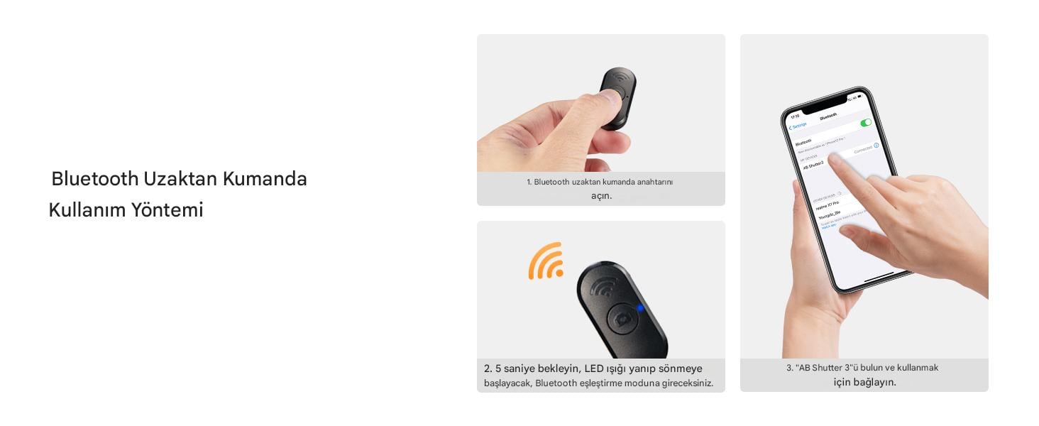 Bluetooth Selfie Çubuğu eşleştirme