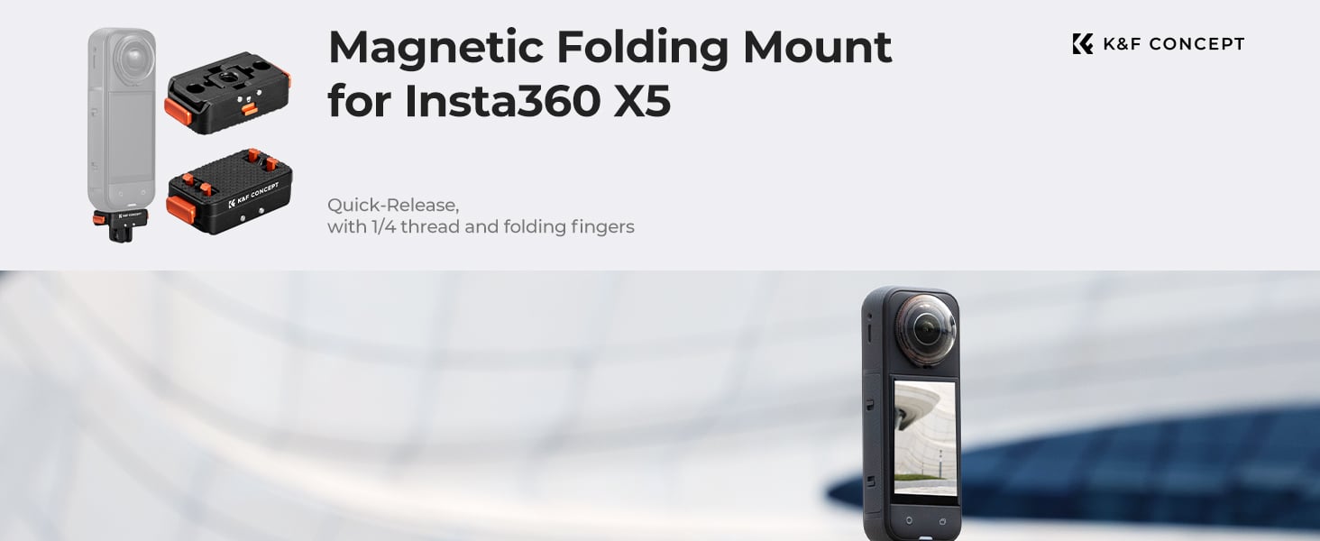 Insta360 X5 için Manyetik Katlanabilir Hızlı Çıkarma Adaptör (4)