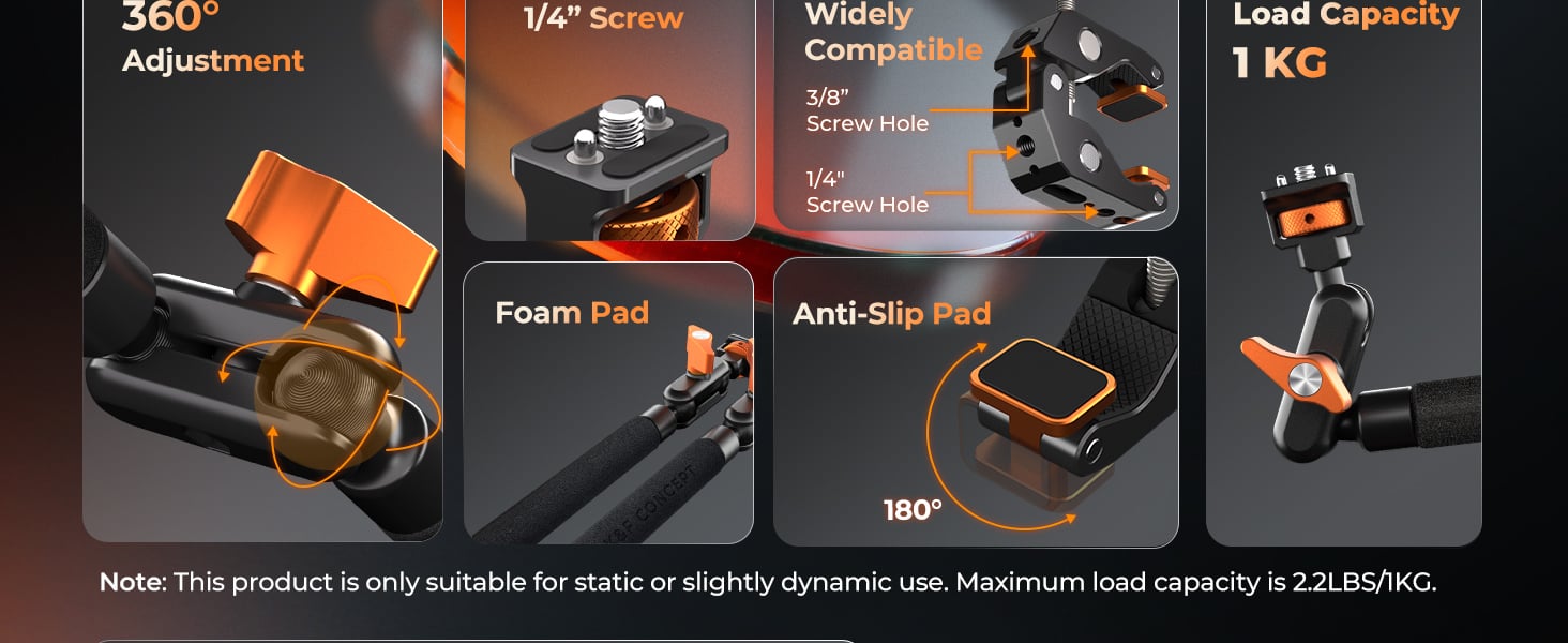 K&F Concept 22'' Magic Arm Clamp Kit 