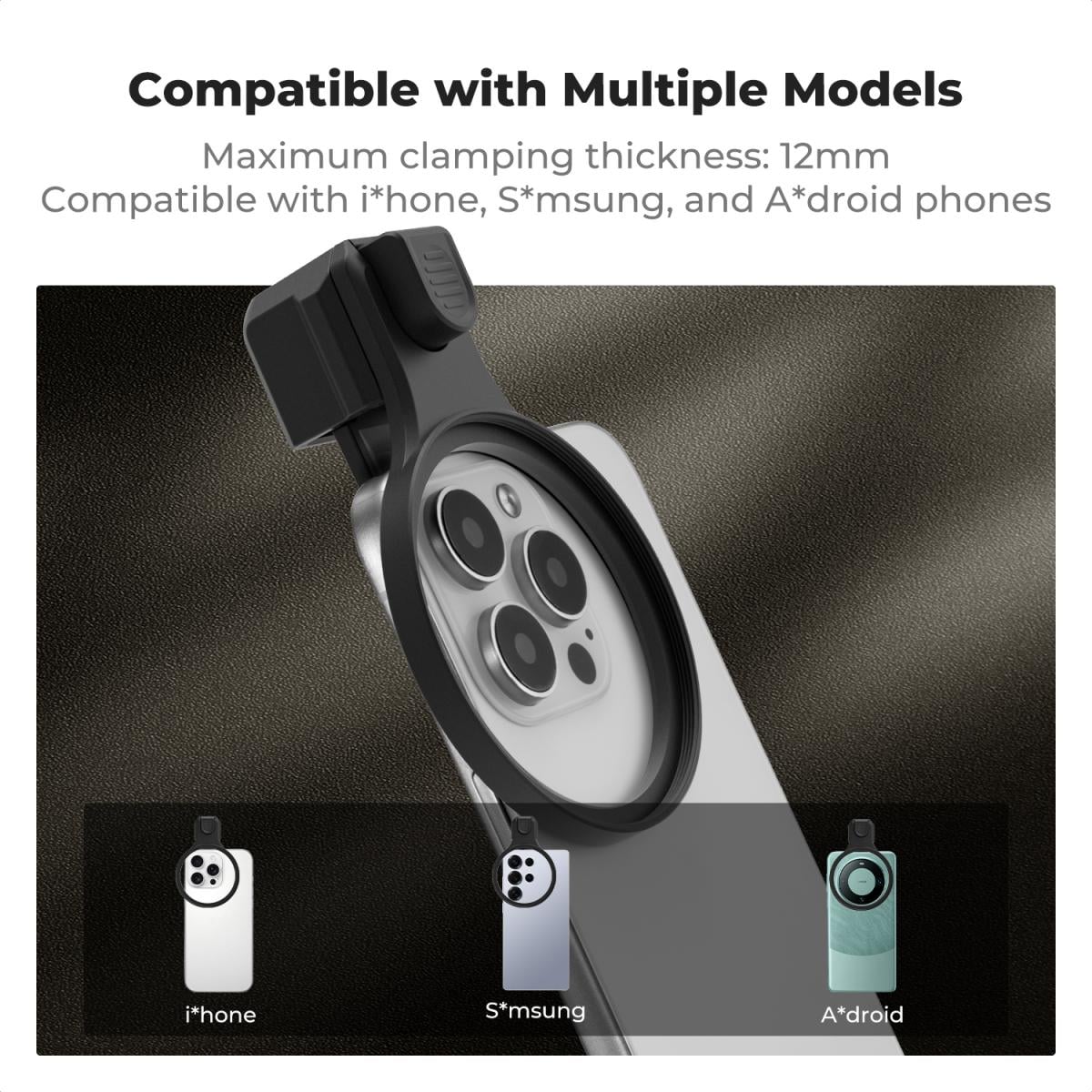 K&F Concept 67mm Geçmeli ND2-32 Telefon Lens Filtre Kiti (6)