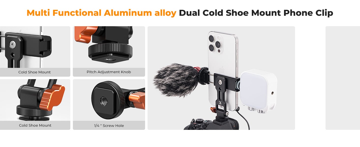 K&F Concept Alüminyum Metal Telefonu Tutucu