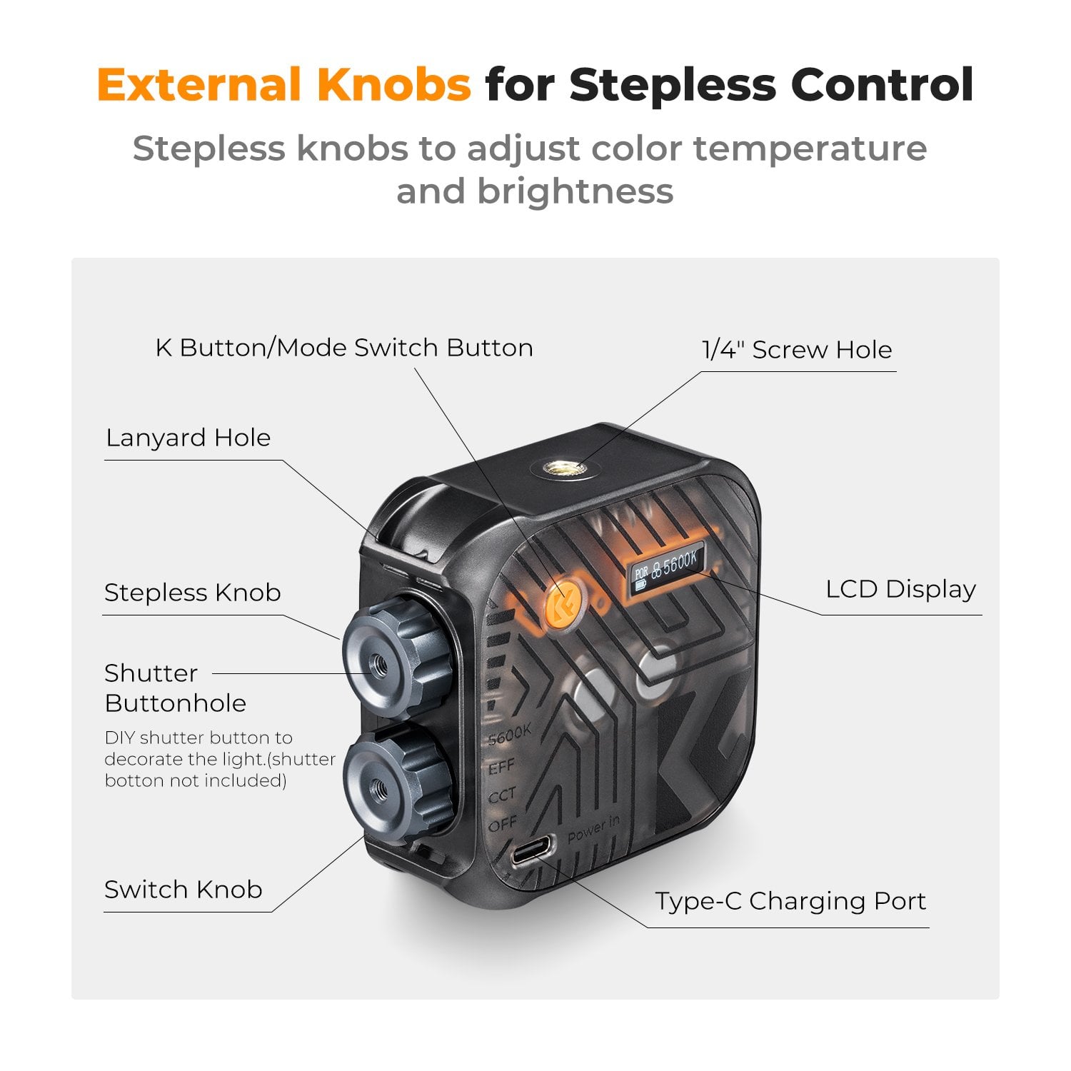 K&F Concept Bi-Color Pocket-Size LED Video Light