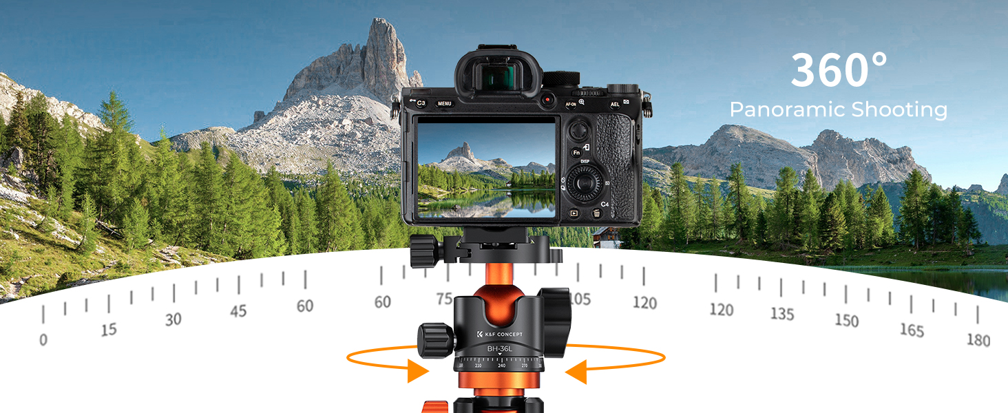 K&F Concept Bilyalı Metal Tripod Başlığı 
