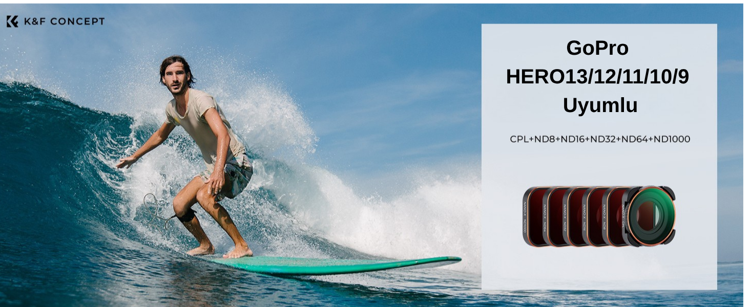 K&F Concept GoPro HERO13 ND Filtre Seti