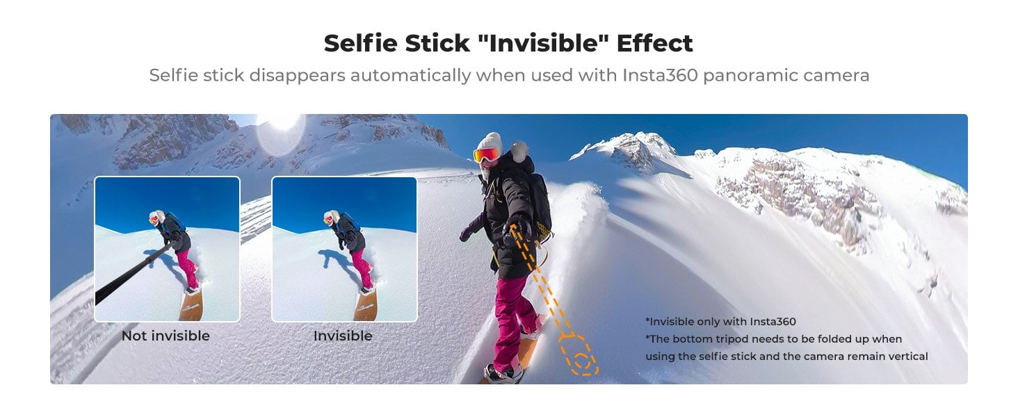 K&F Concept Görünmez Selfie Çubuğu & Tripod (120cm)