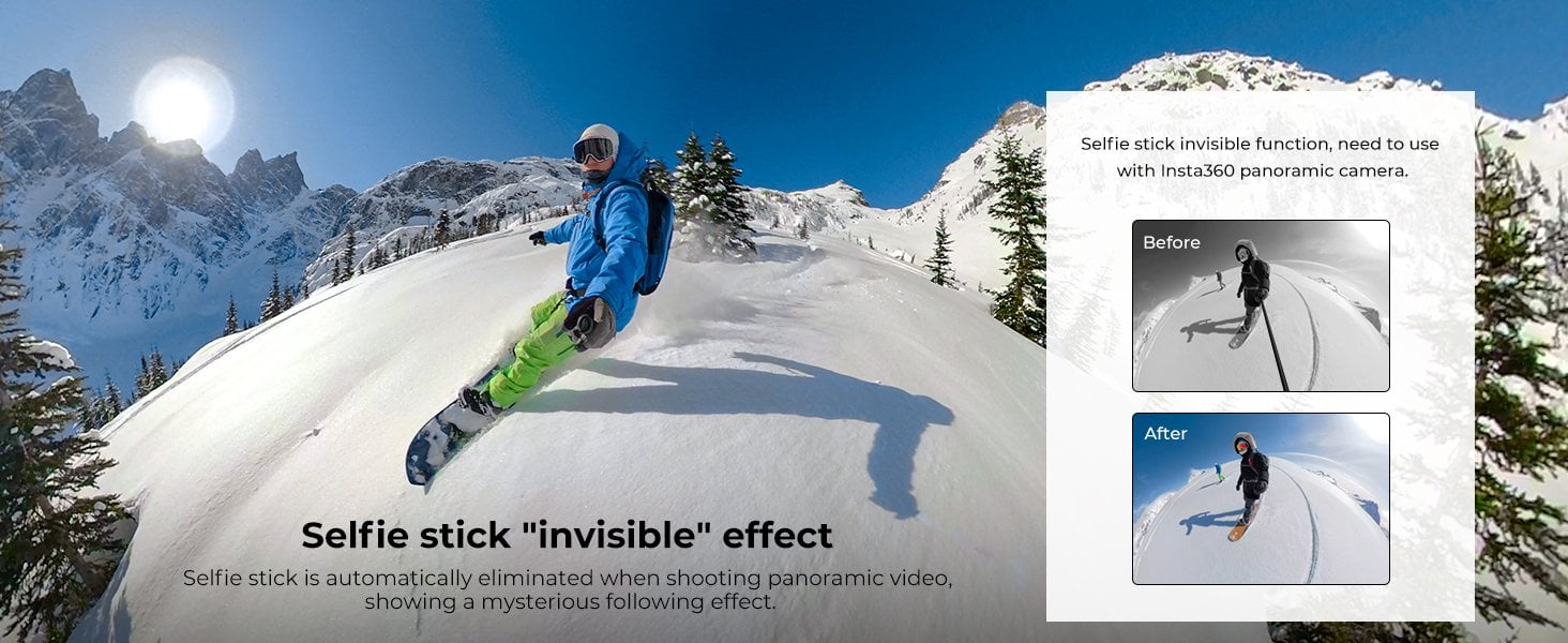 K&F Concept Görünmez Selfie Stick (153 cm)