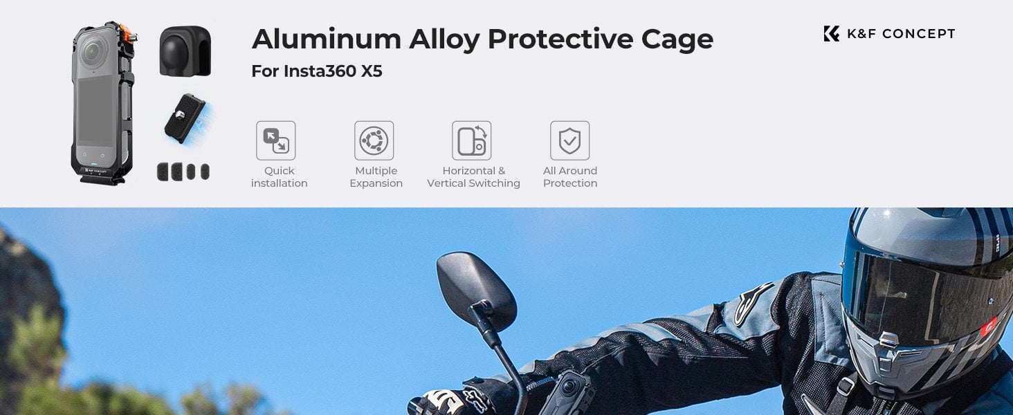 K&F Concept Insta360 X5 Metal Çerçeve 