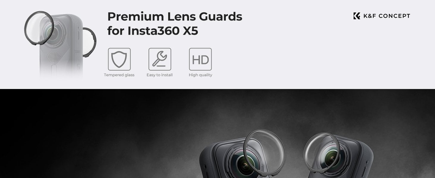 K&F Concept Insta360 X5 Premium Lens Koruyucu 