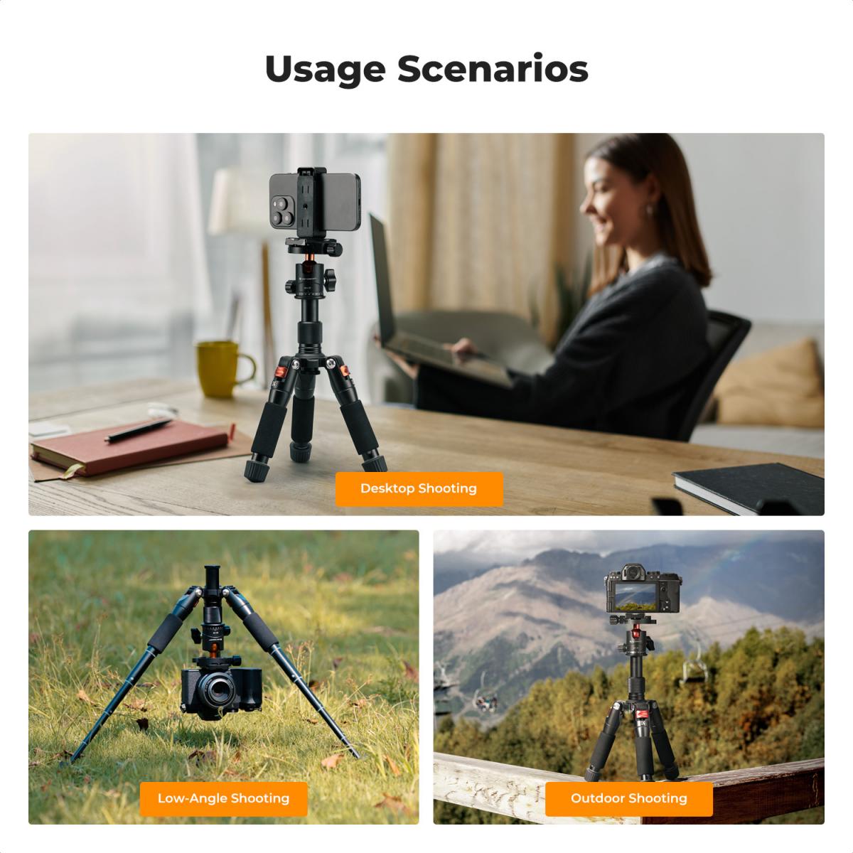 K&F Concept Masaüstü Mini Tripod