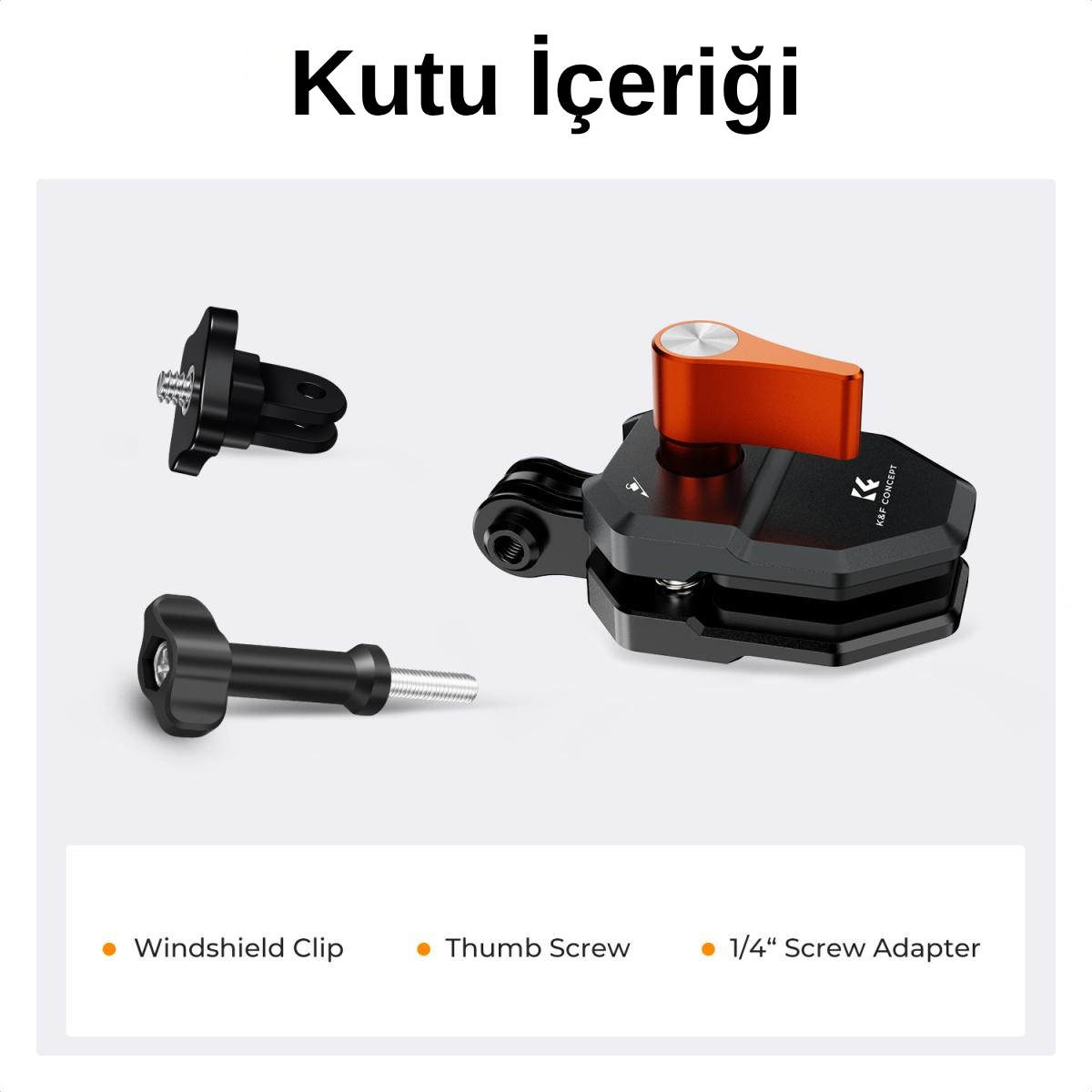 K&F Concept Motosiklet Rüzgarlık Camı Kamera Montajı Klipsi (12)