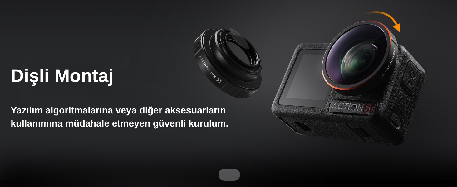 K&F Concept Osmo Action 5 Pro için Geniş Açı Lens (3)