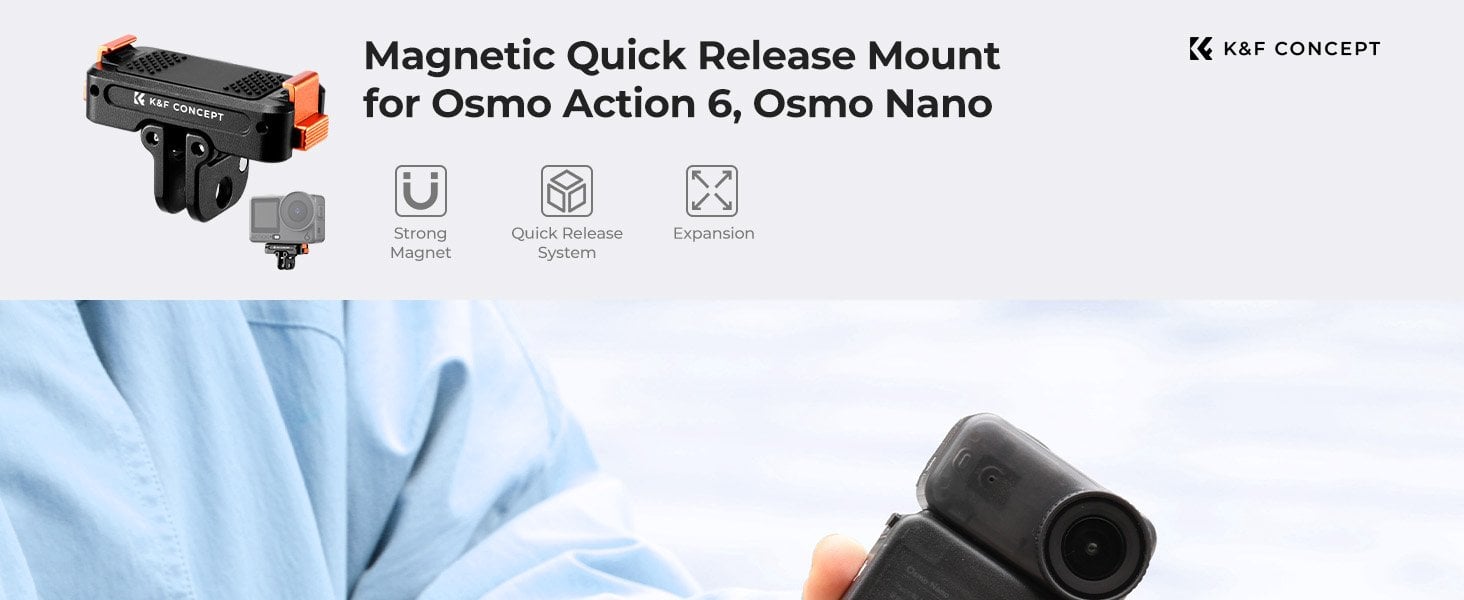 K&F Concept Osmo Action 6 Alüminyum Manyetik Adaptör 