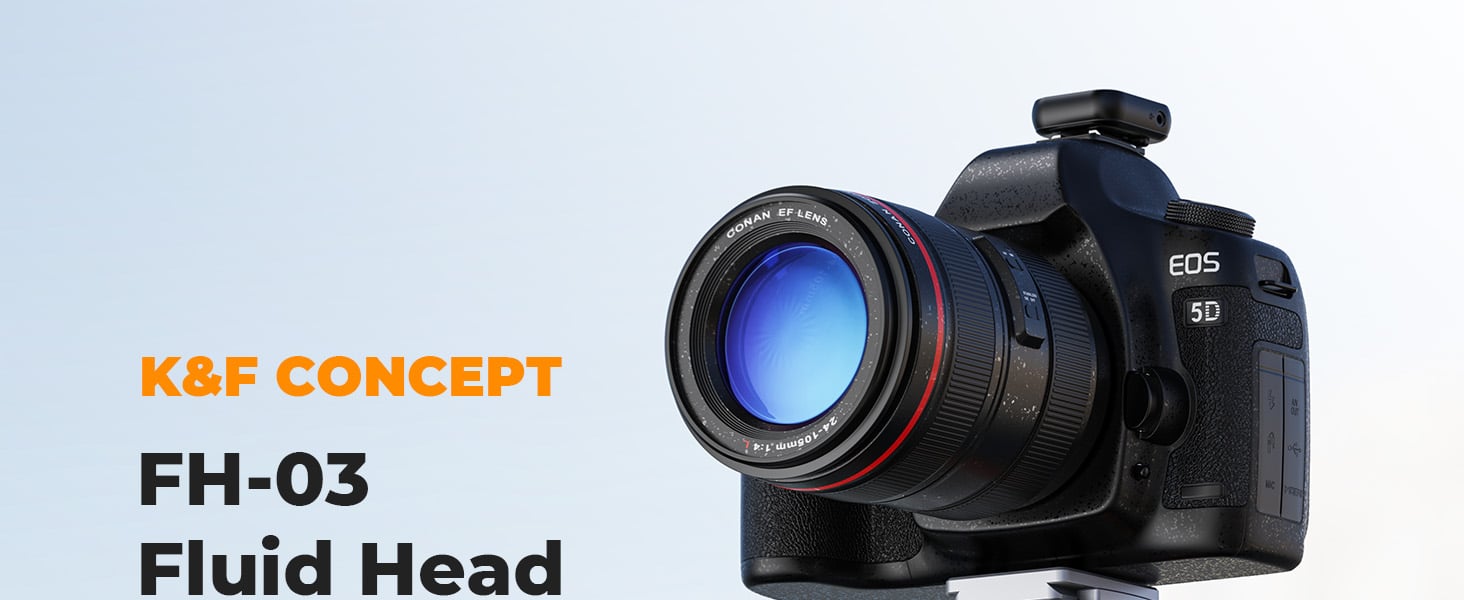 K&F Concept Profesyonel Akışkan Video Tripod Başlığı