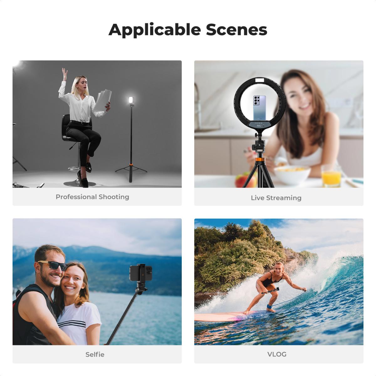 K&F Concept Selfie Çubuğu & Tripod (175cm)