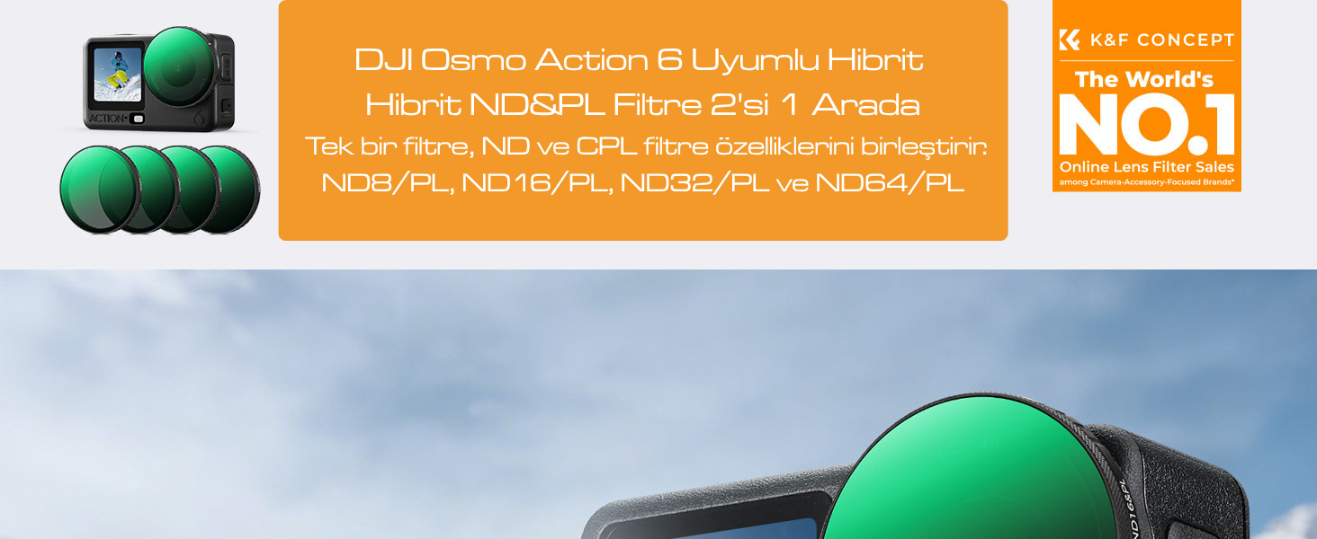 Osmo Action 6 ND&PL Filtre Seti (ND&PL8-16-32-64)