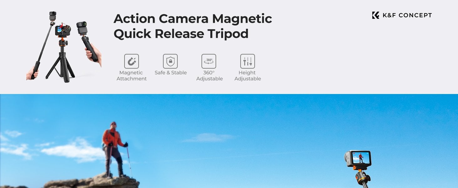 Osmo Action 6 için Manyetik Selfie Çubuğu
