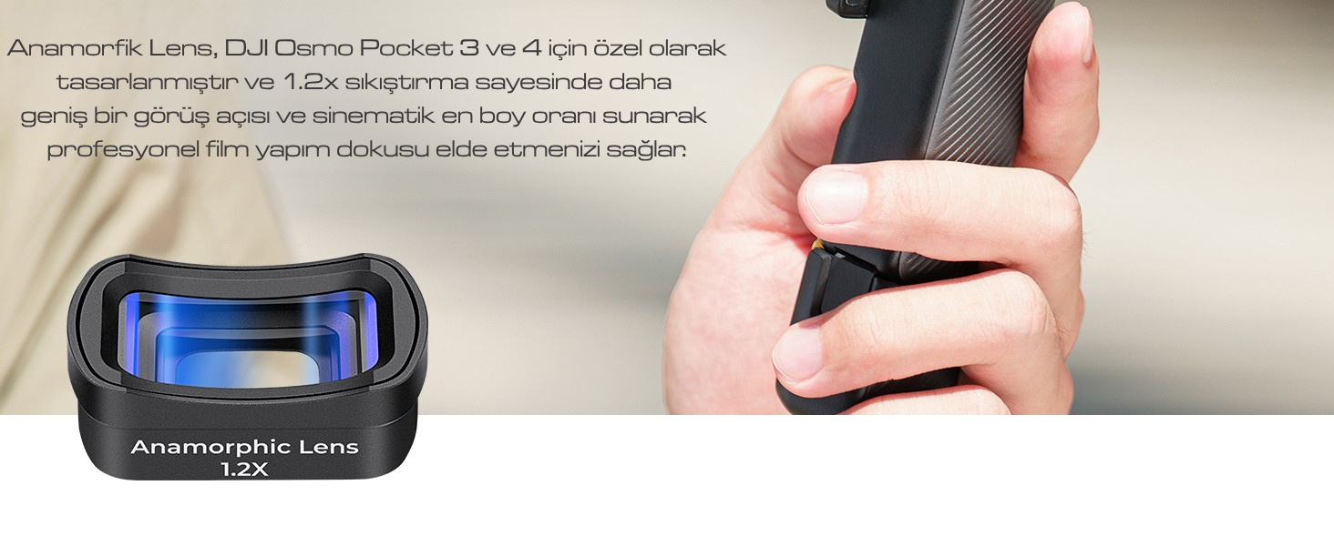 Osmo Pocket 4 Anamorfik Lens