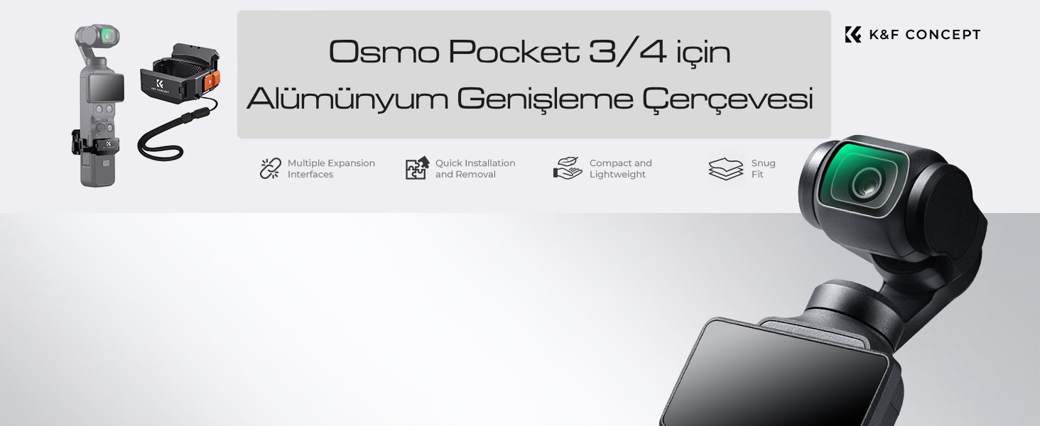 Osmo Pocket 4 için Alümünyum Genişleme Çerçevesi