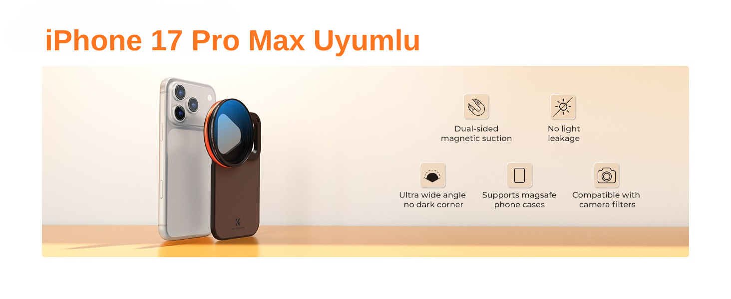 iPhone 17 Pro Max Uyumlu CPL Filtre