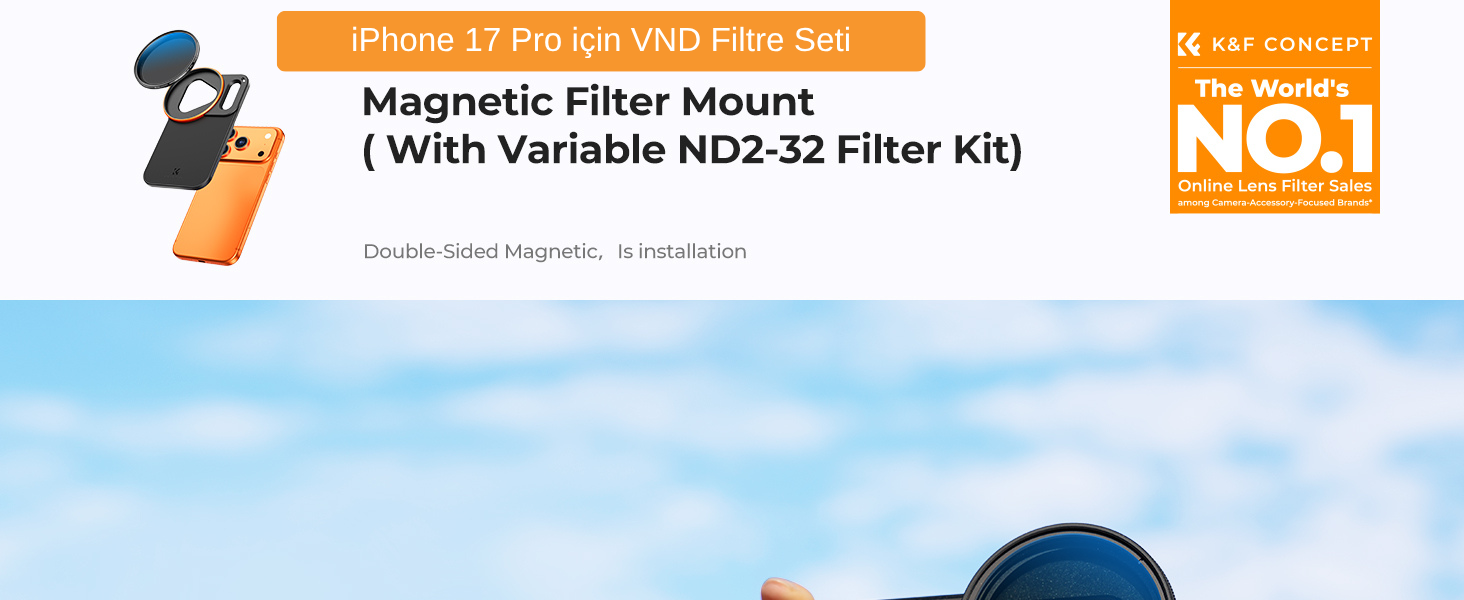 iPhone 17 Pro VND Filtre ve Filtre Montaj Adaptörü
