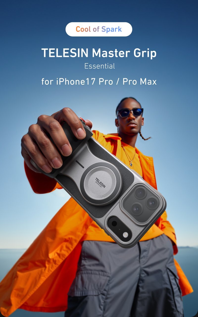 TELESIN Master Grip iPhone 17 Pro ve Pro Max