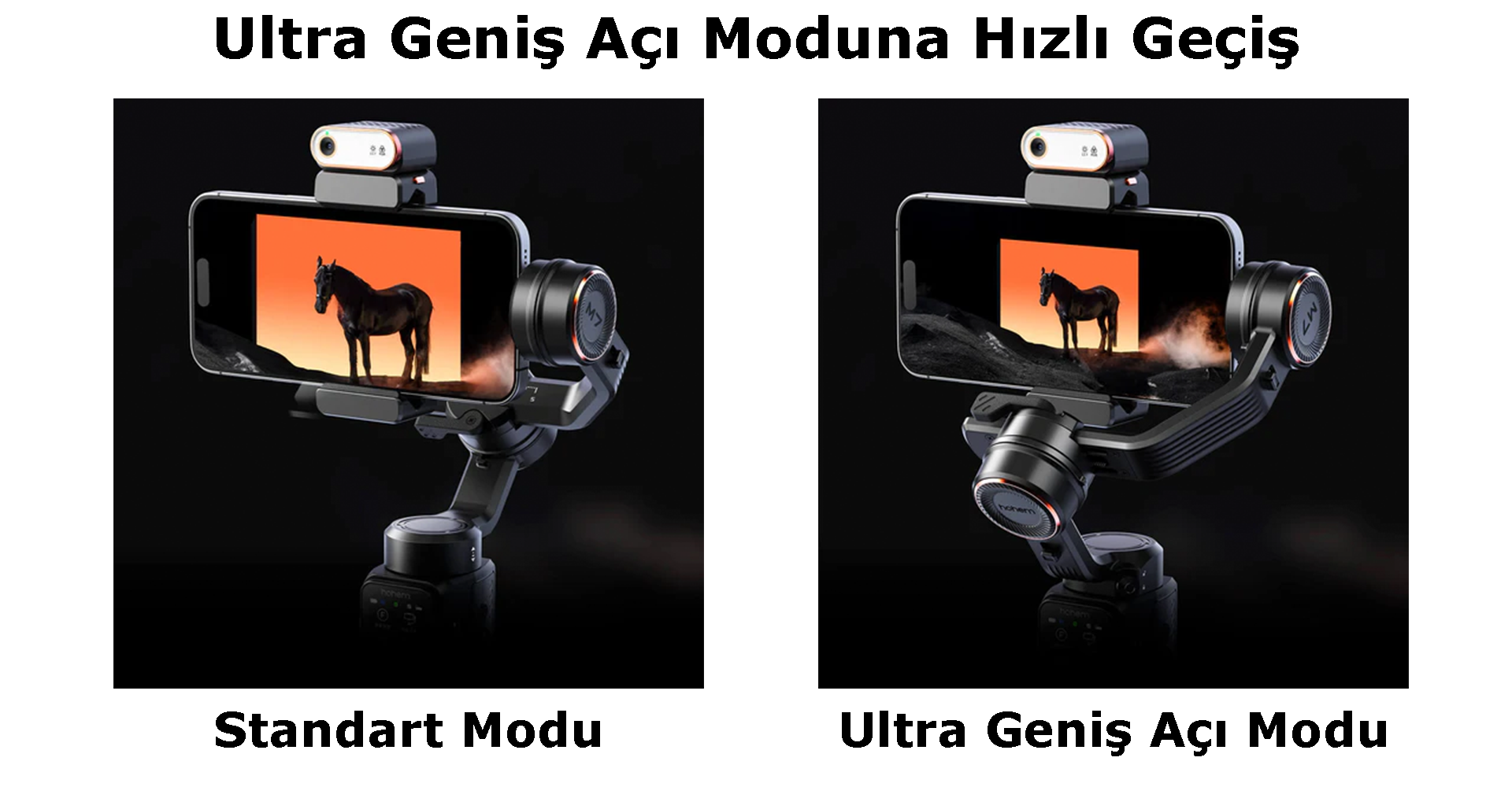 Hohem iSteady M7 Geniş açı modu