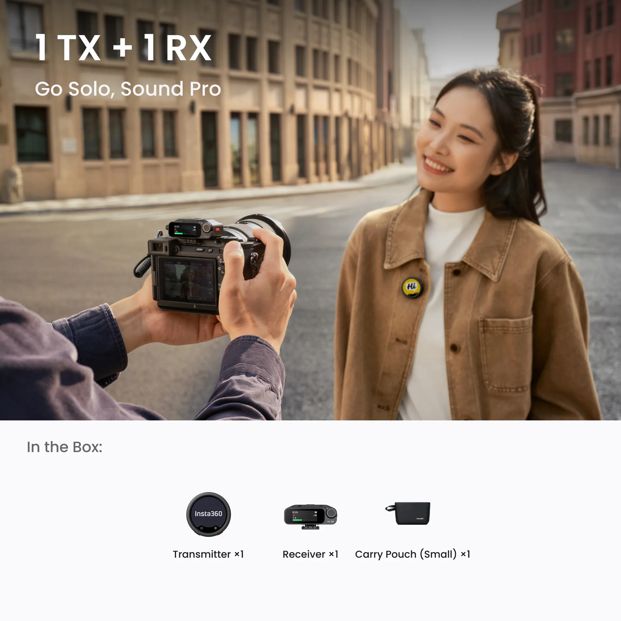 Insta360Mic Pro (1 TX + 1 RX) Kutu İçeriği