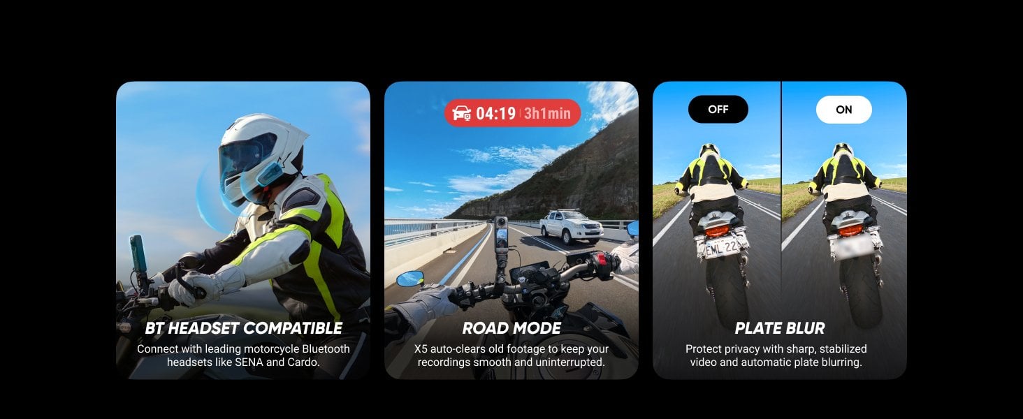 Insta360 X5 - motosiklet
