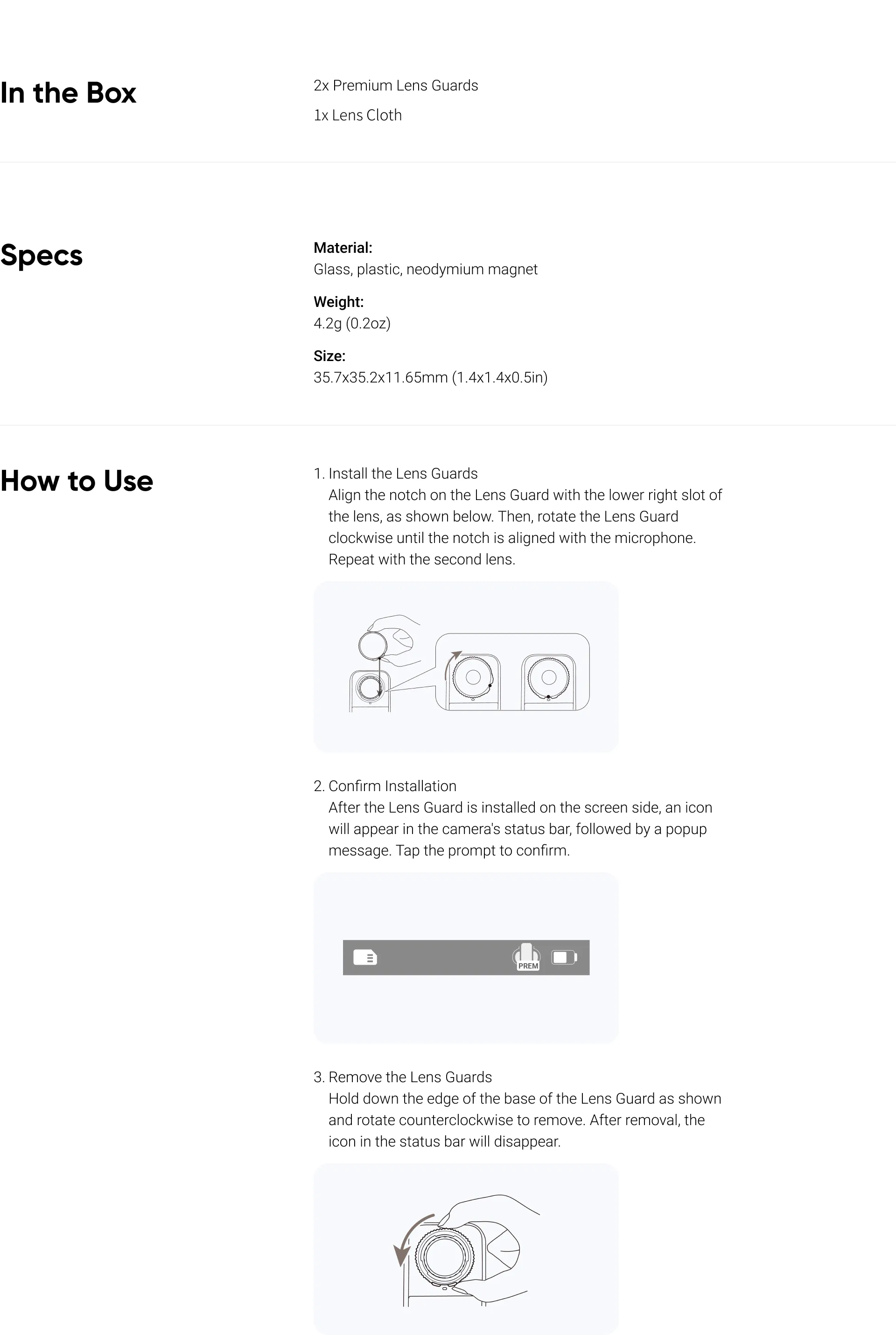Insta360 X5 Premium Lens Guards