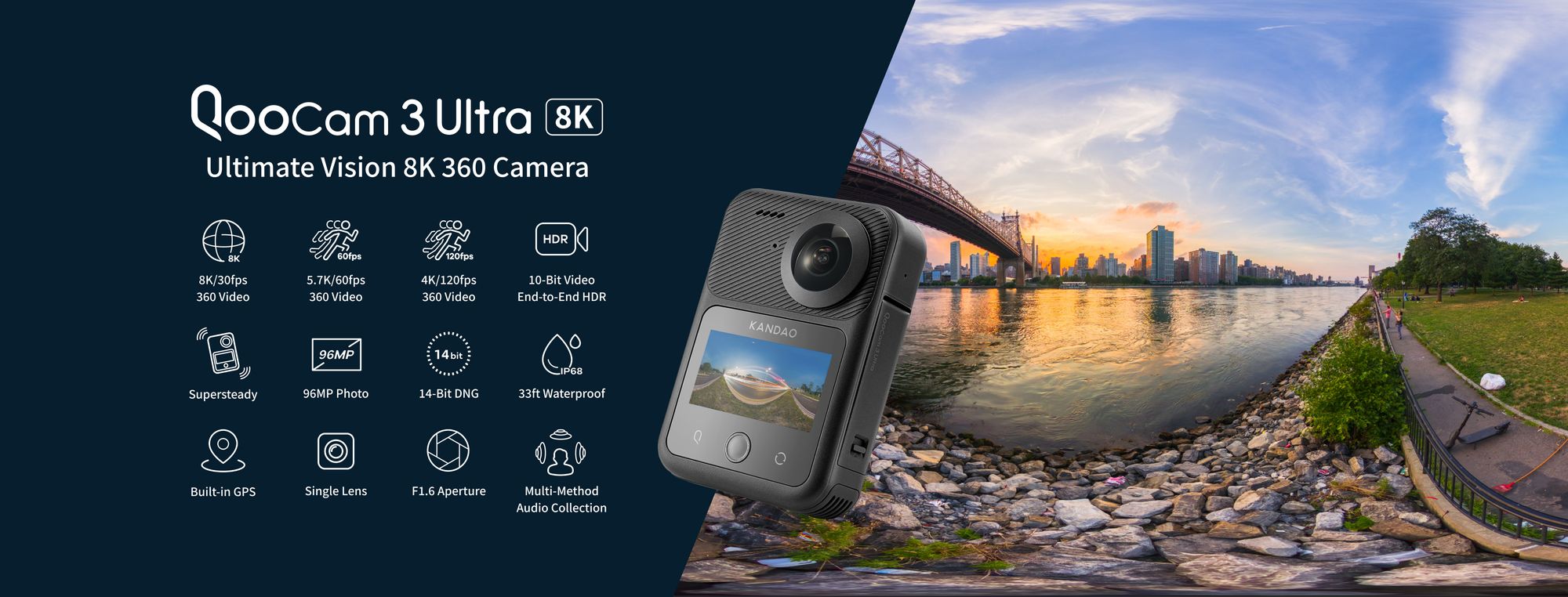 Kandao QooCam 3 Ultra 8K 360 Kamera