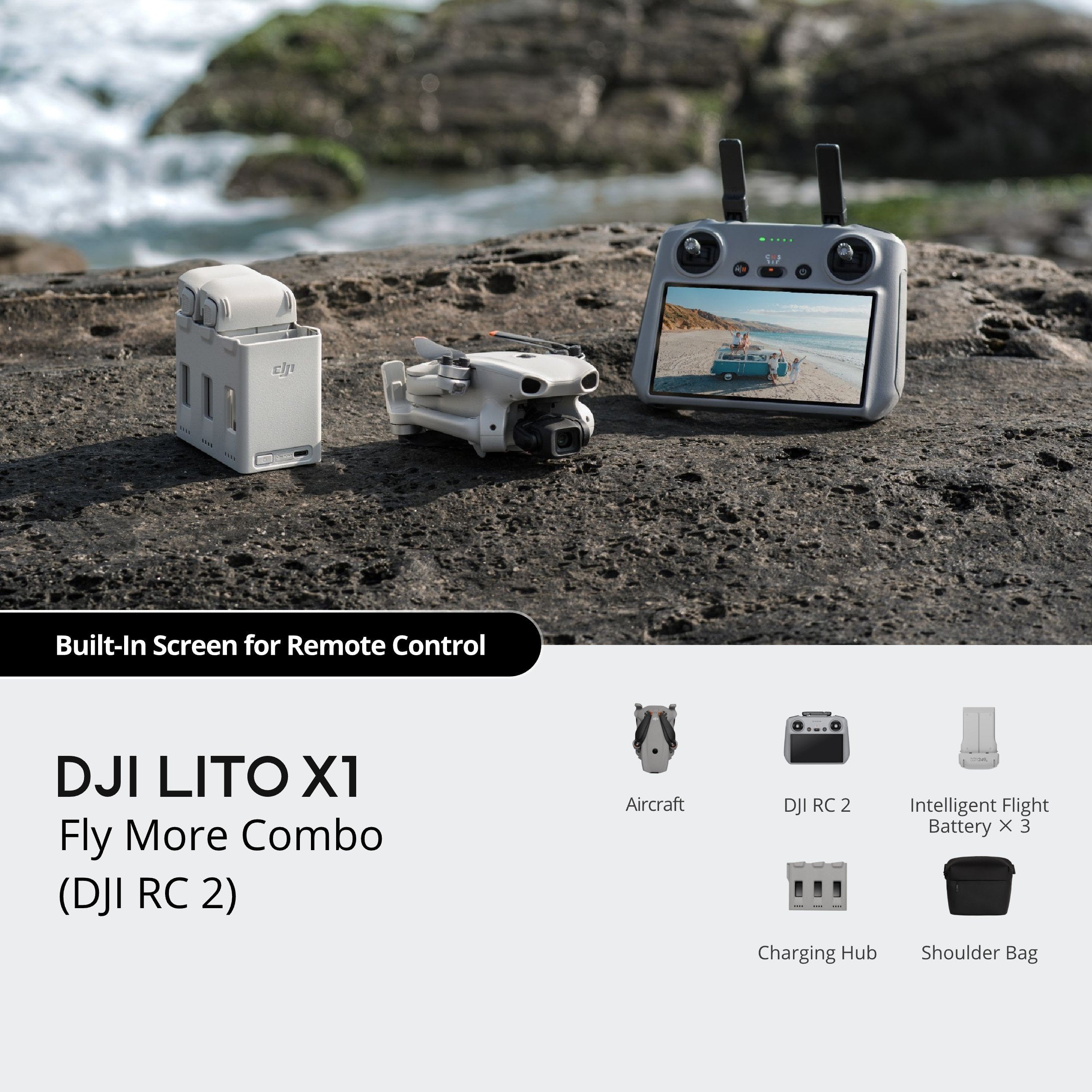 DJI Lito X1 Fly More Combo (DJI RC 2) - Kutu İçeriği
