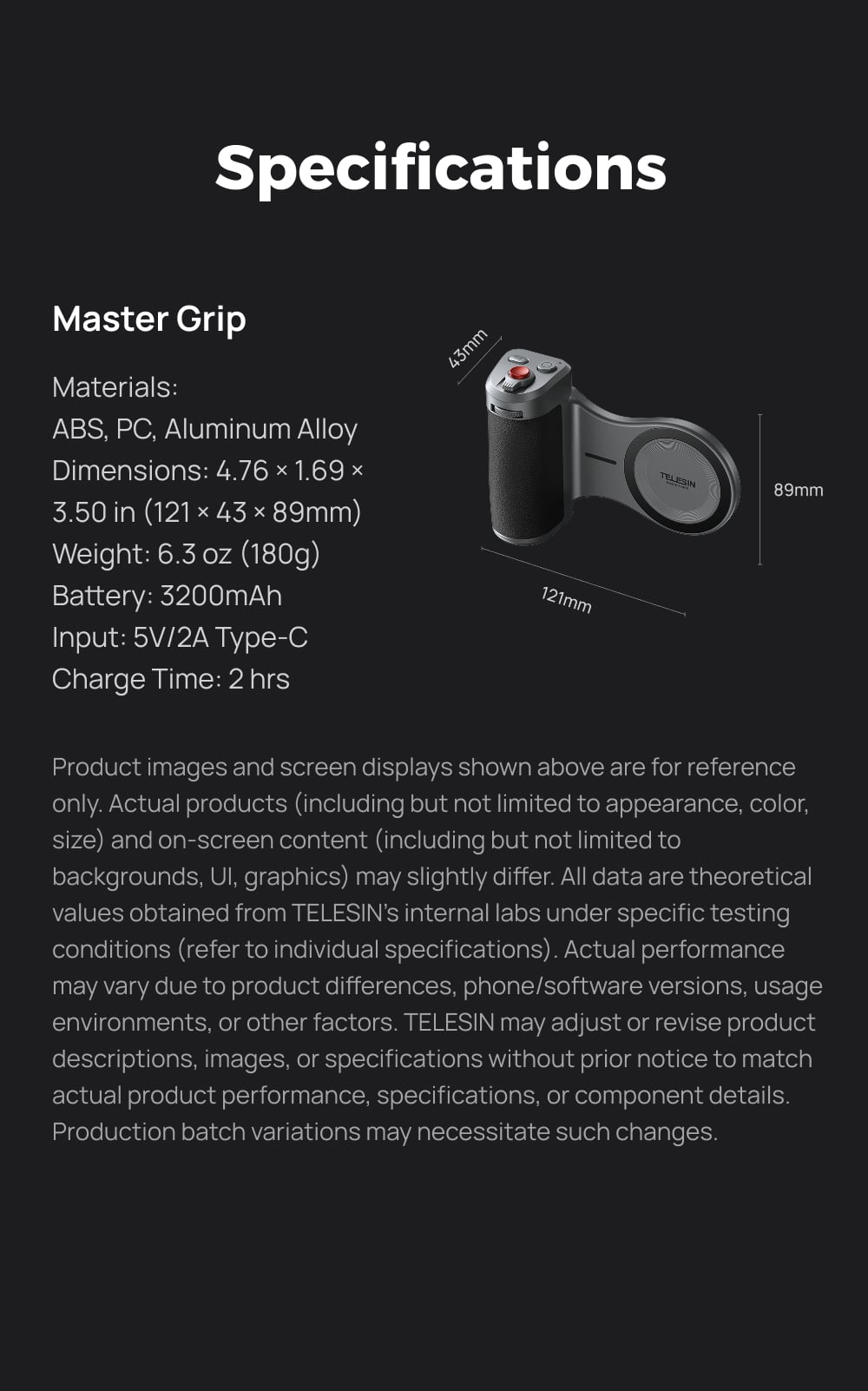 Telesin iPhone 18 Pro Max Master Grip - Özellikleri