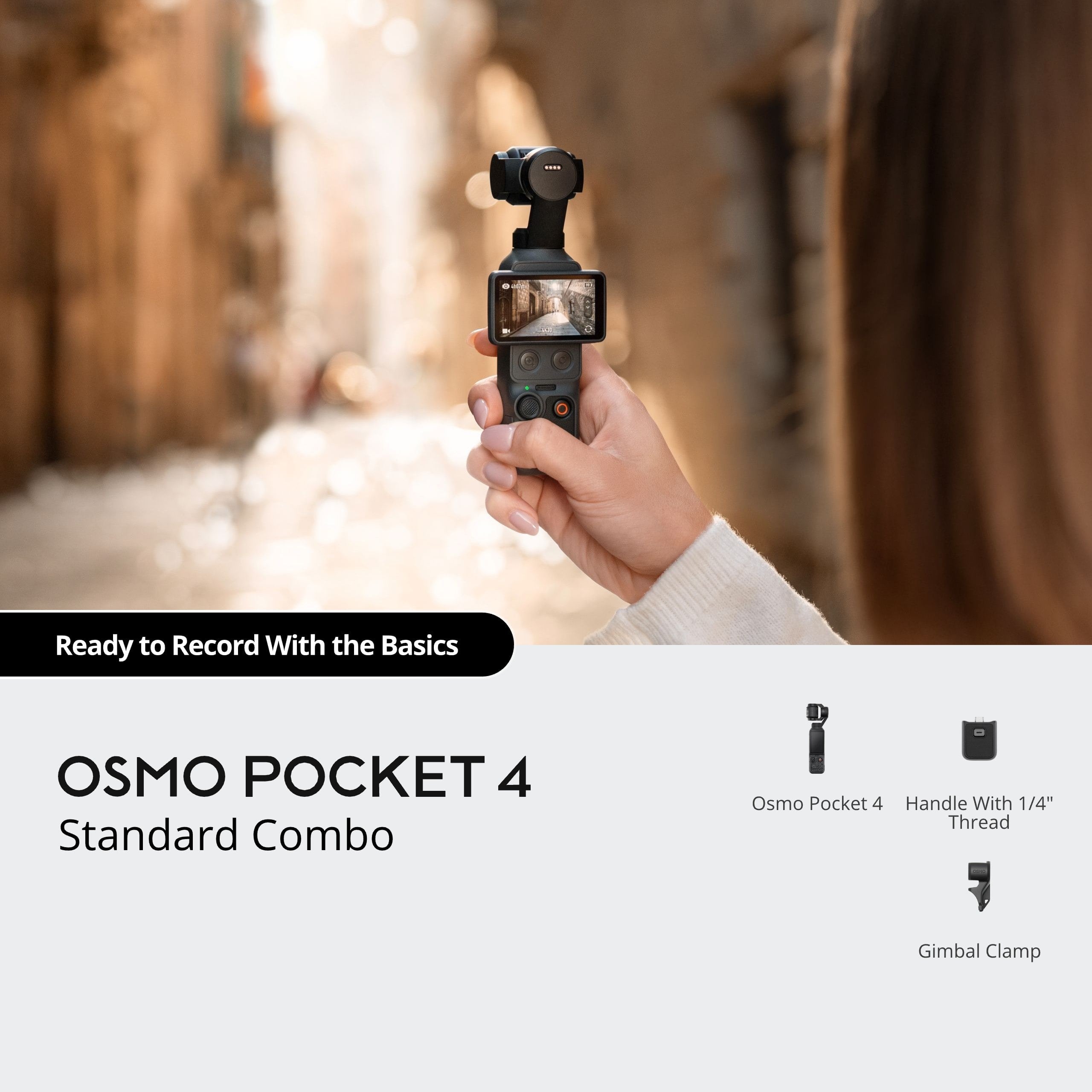 DJI Osmo Pocket 4 Standard Combo - Kutu içeriği