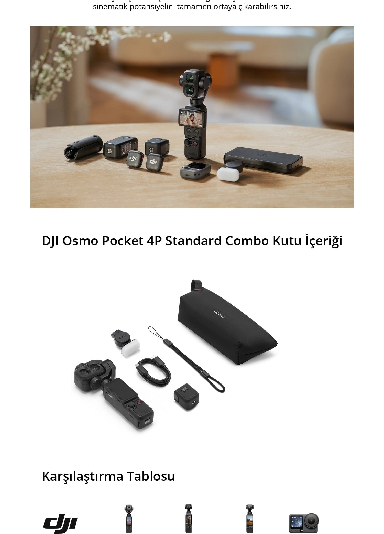 DJI Osmo Pocket 4P özellikleri