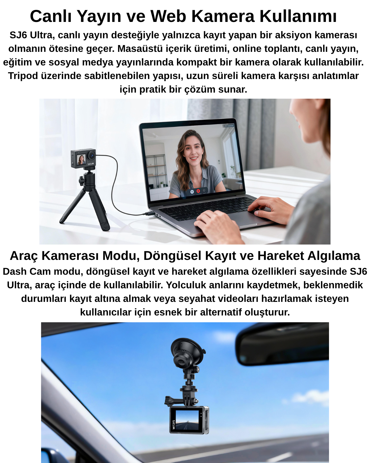SJCAM SJ6 Ultra 4K Aksiyon Kamerası
