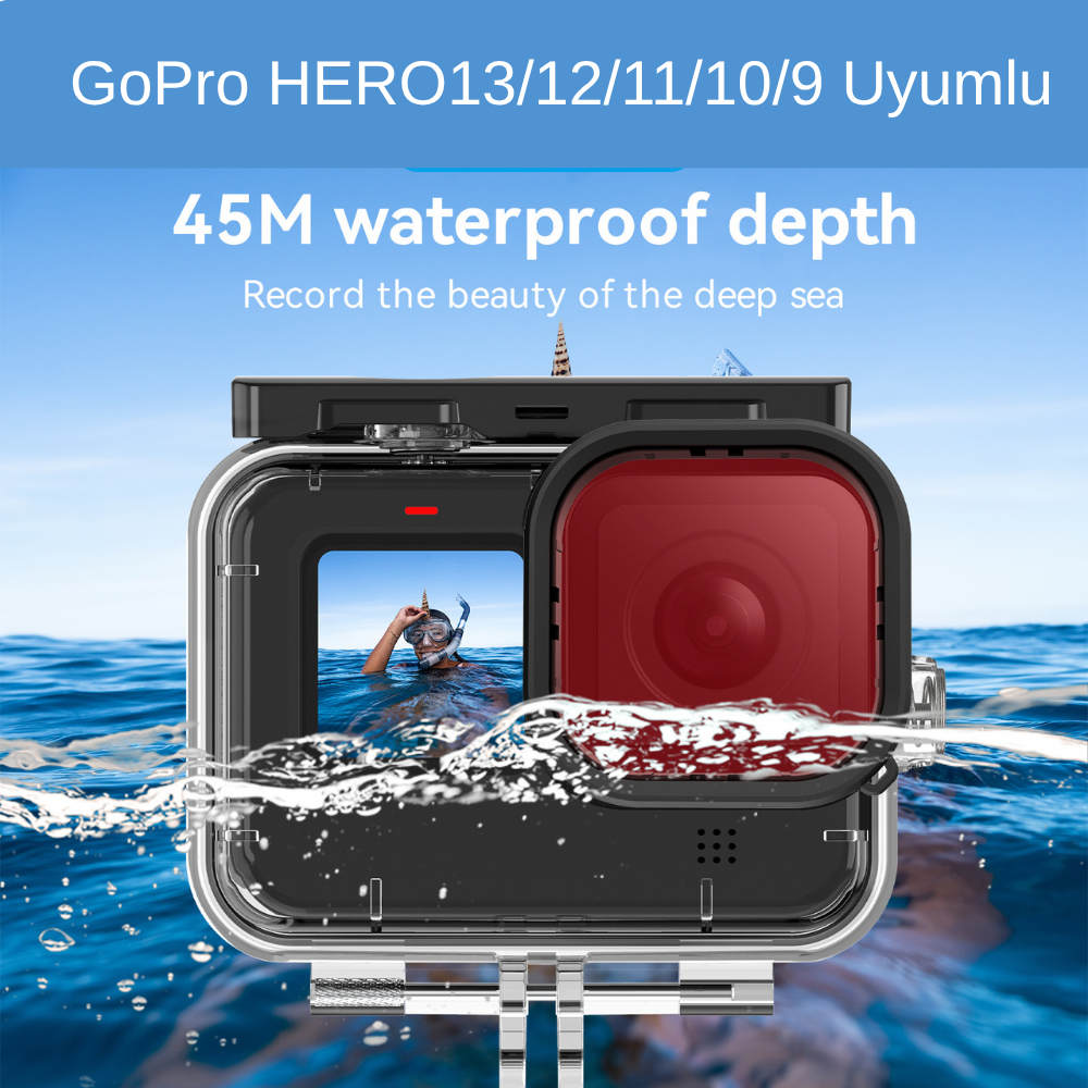GoPro HERO13 Uyumlu Su Geçirmez Kılıf