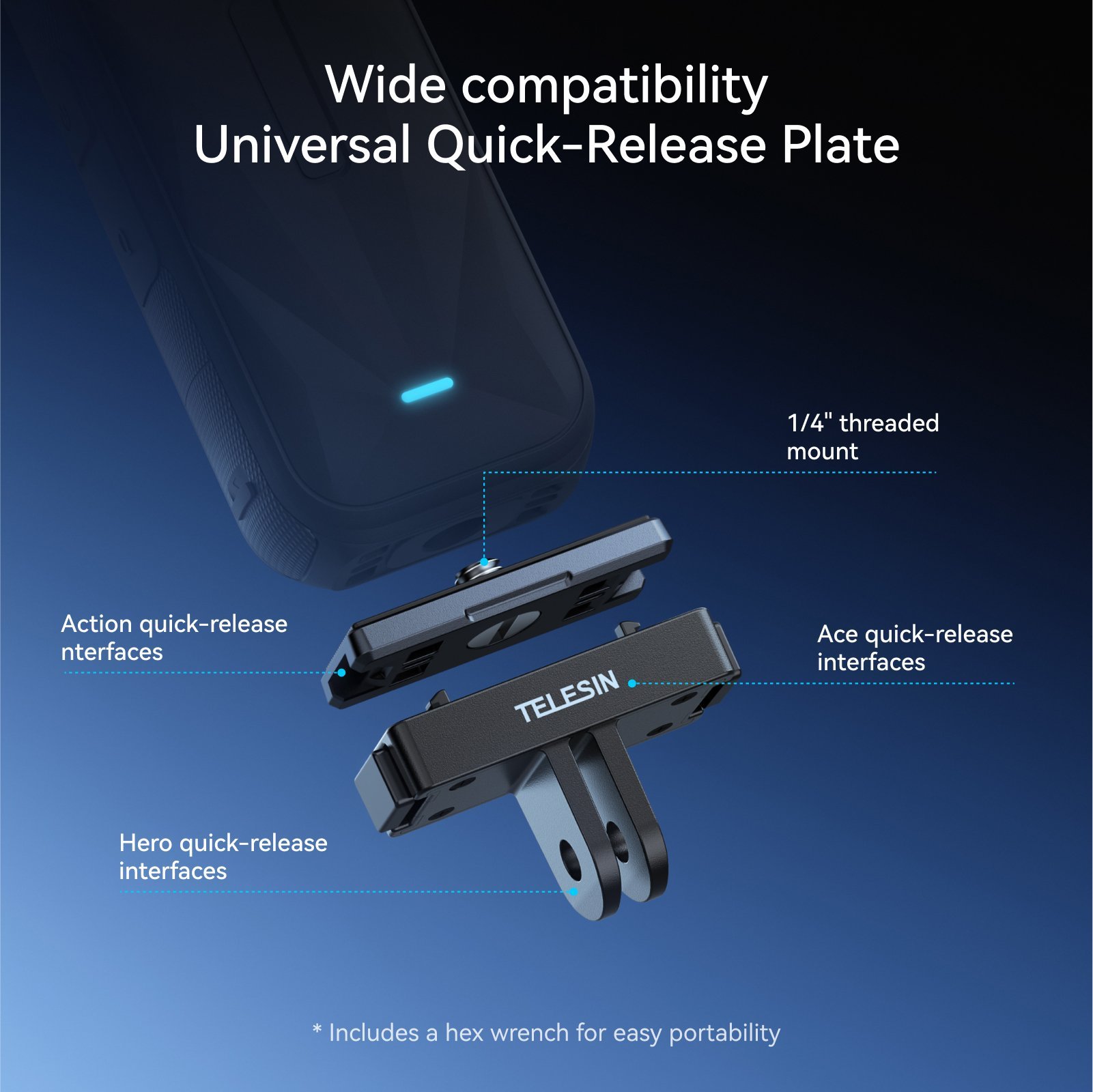 Insta360 Uyumlu Manyetik Hızlı Çıkarma Montaj Seti