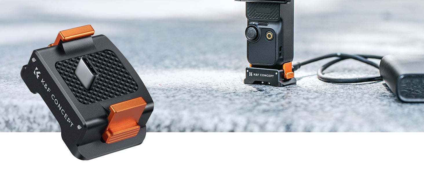 K&F Concept Osmo Pocket 34 için Type-C Şarj Soketli Genişleme Braketi