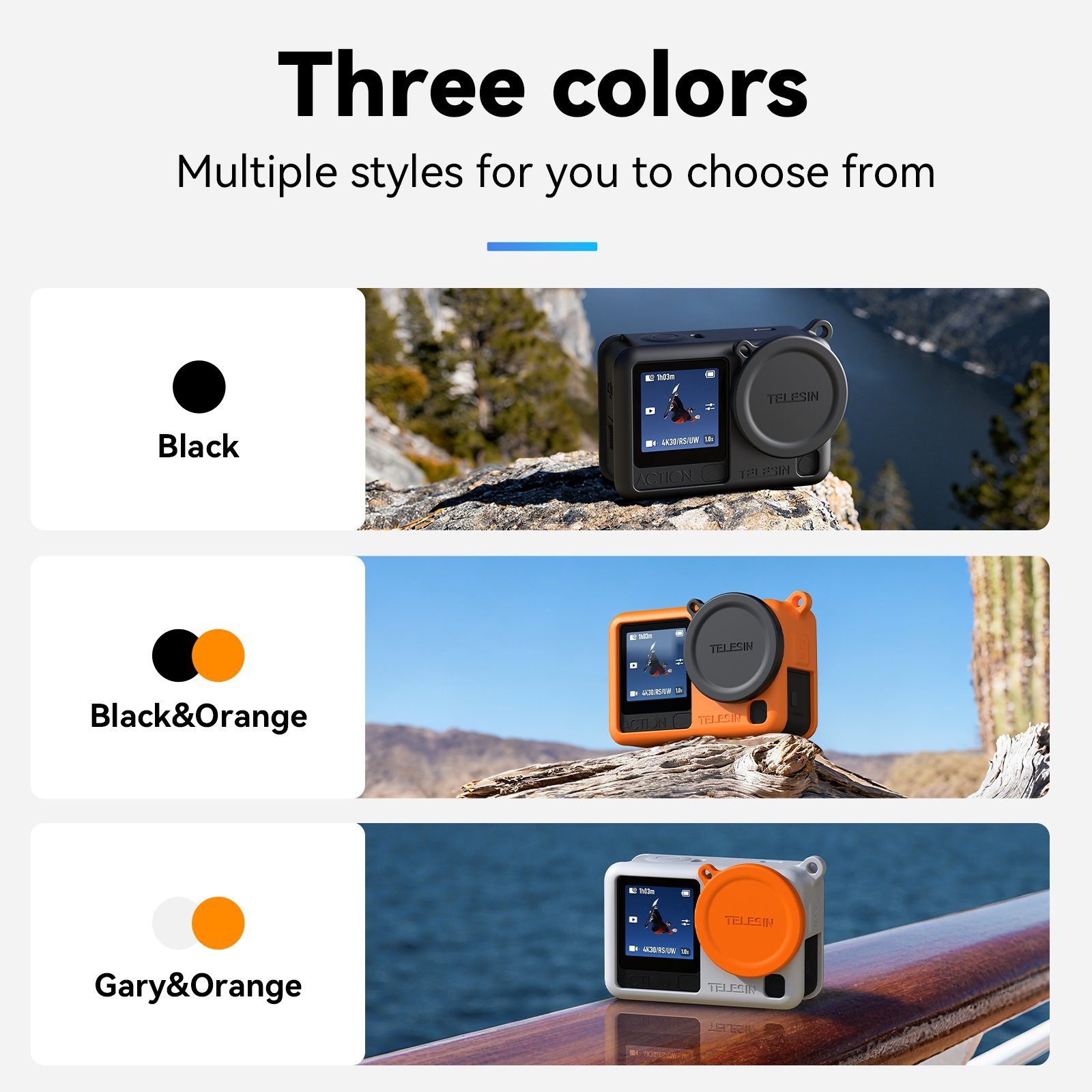 Osmo Action 6 için Silikon Koruyucu Kılıf - renk seçenekleri