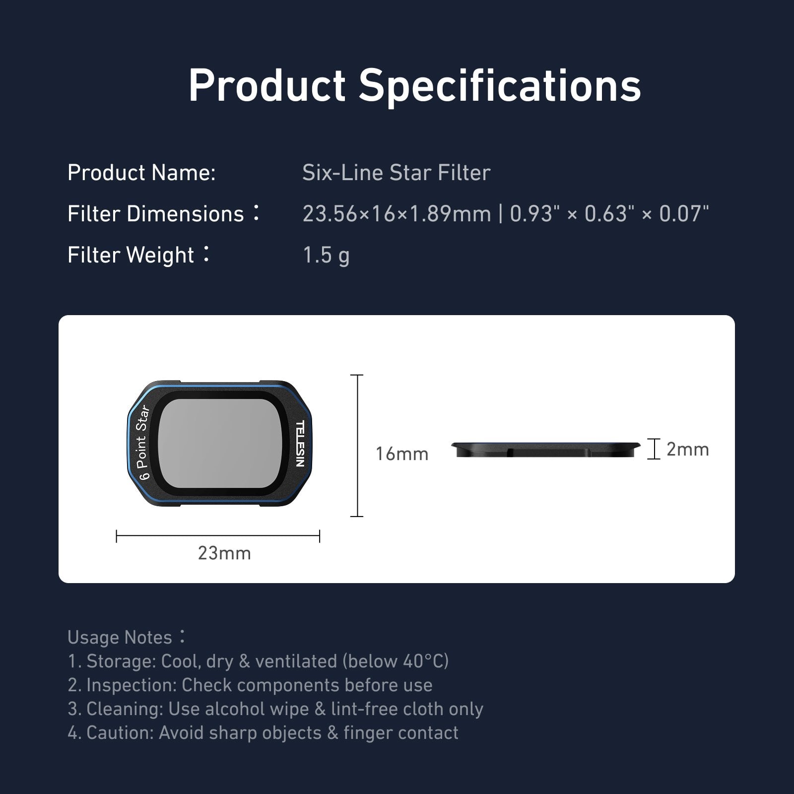 Osmo Pocket 3 Six-Point Star Filter