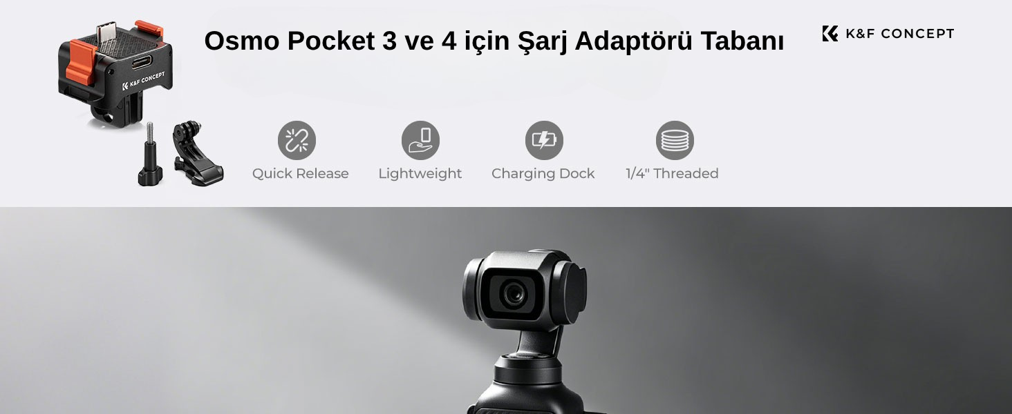 Telesin Osmo Pocket 4 için Çok Fonksiyonlu Genişletme Çerçevesi