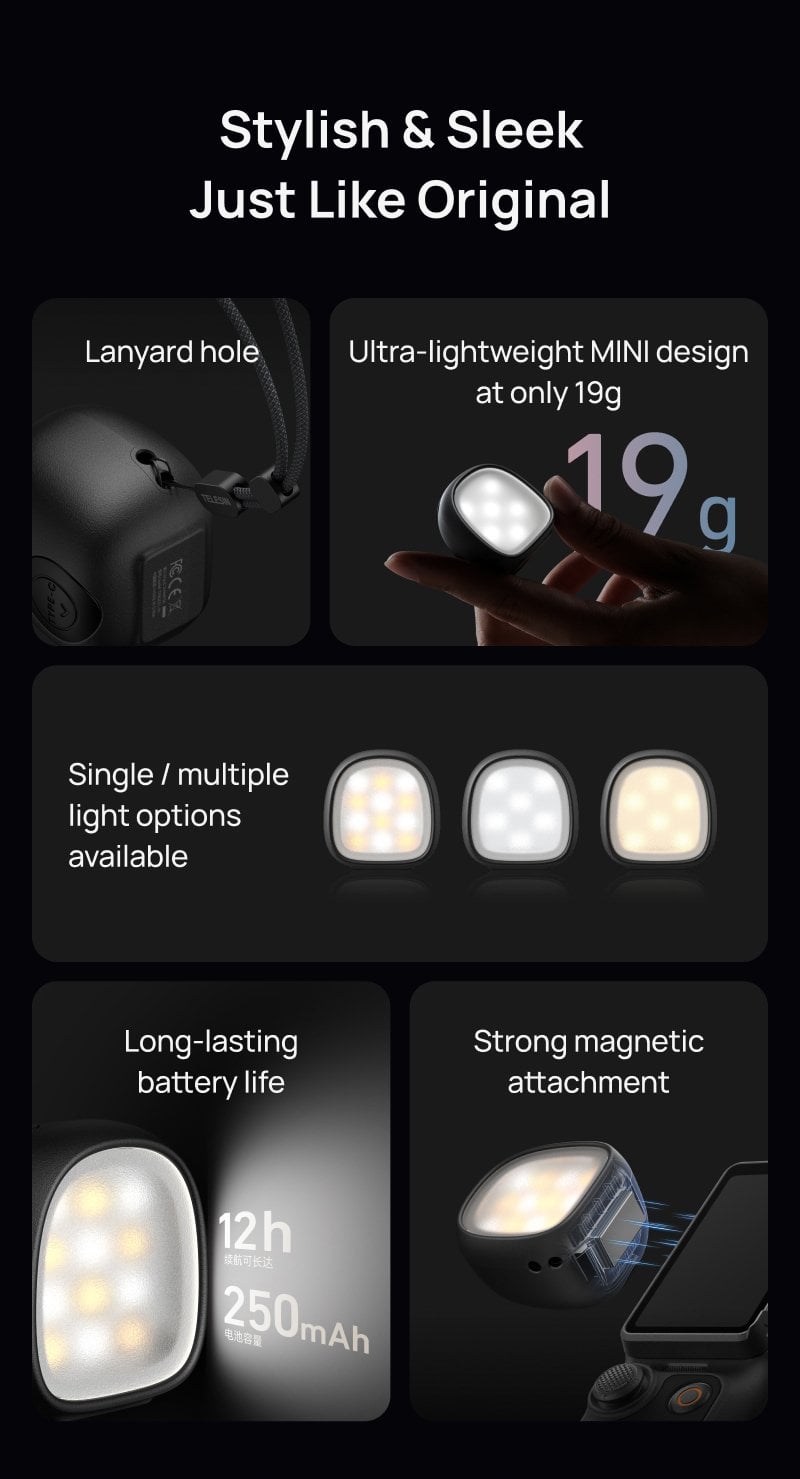 Osmo Pocket 4 için Dolgu Işığı