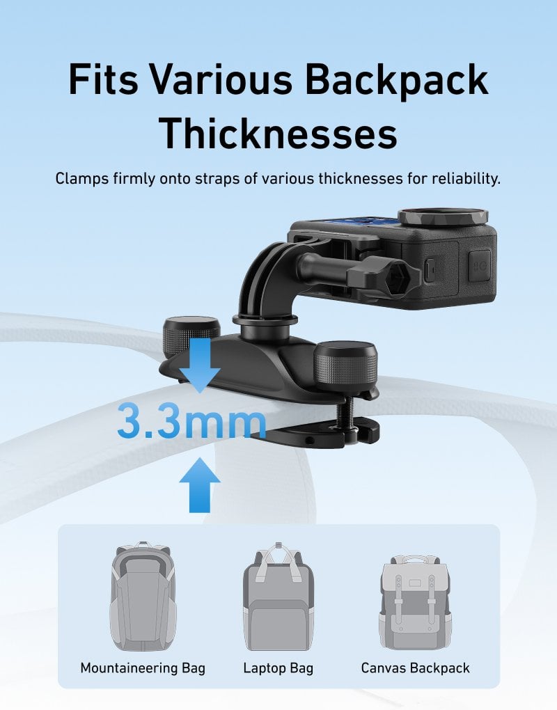 Sırt Çantası Montaj Kiti - insta360 ace pro ve ace pro 2 uyumlu