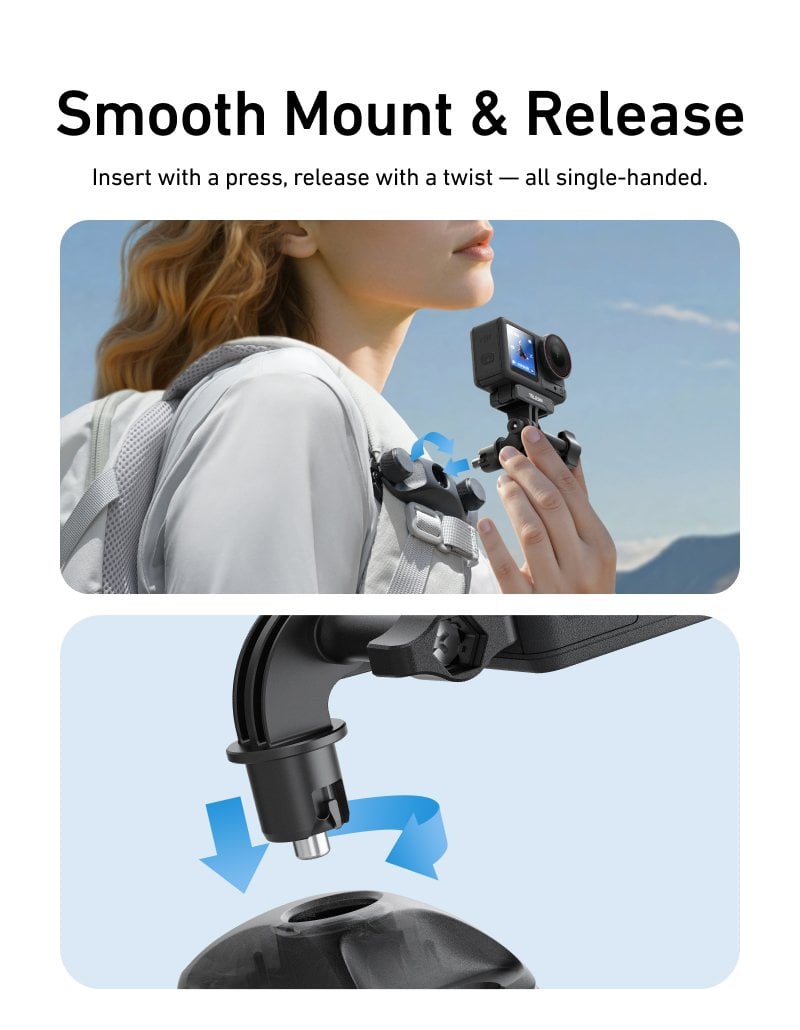 Sırt Çantası Montaj Kiti (Gopro Hero 13-12-11-10-9 Uyumul)