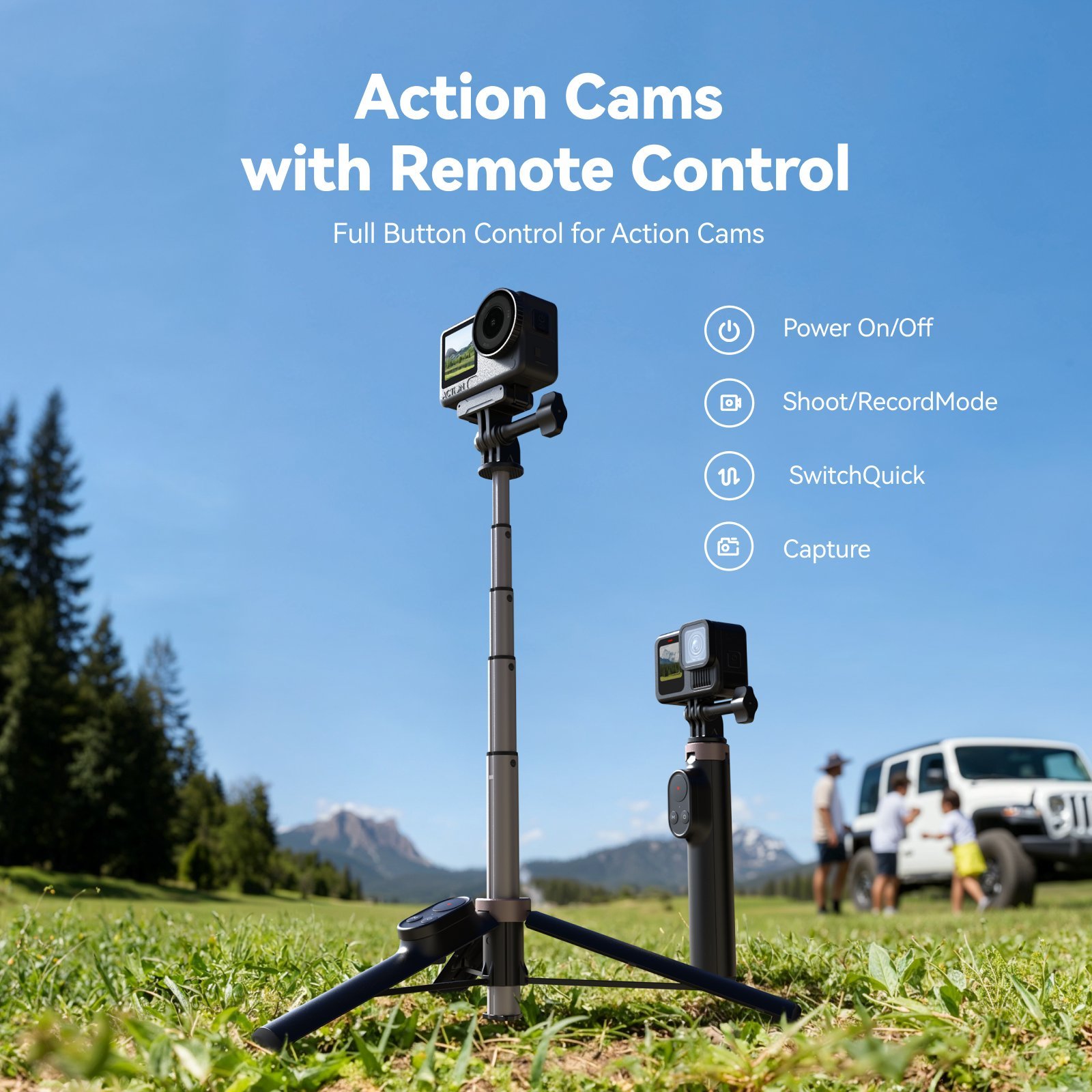 TELESIN DJI Osmo Action 6 Remote Selfie Stick