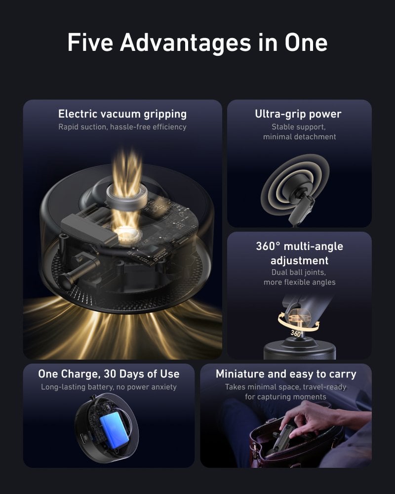 TELESIN Elektrikli Vakumlu Vantuz