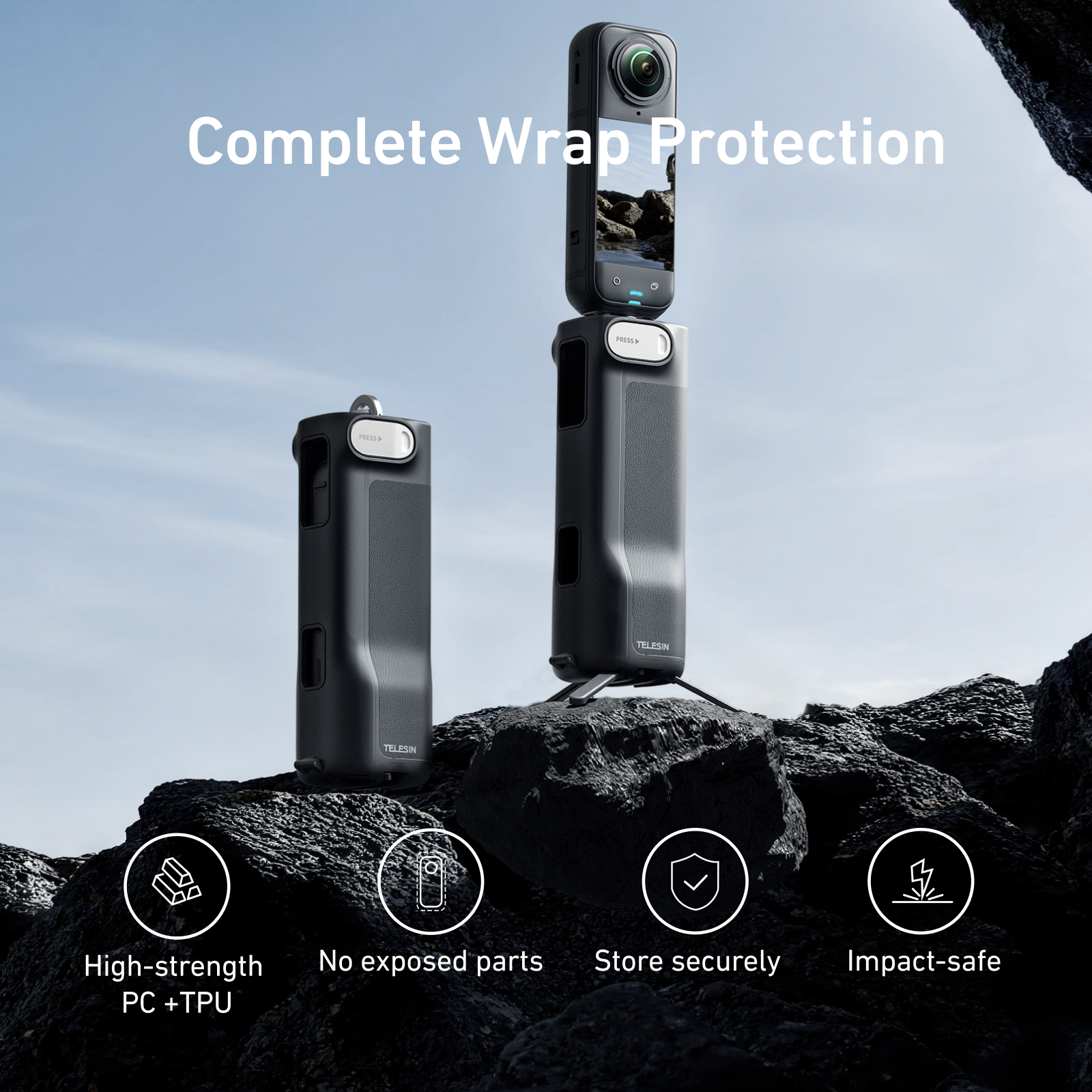 TELESIN Insta360 X4 Foldable Utility Handle